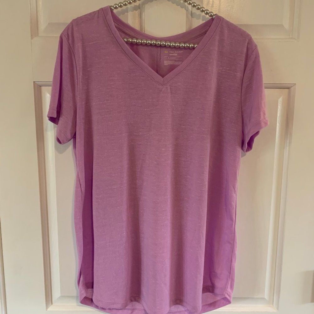 Tek Gear Lilac DryTek Space Dye Short Sleeve Tee